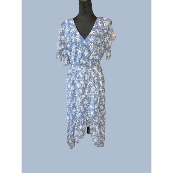 SO Dresses & Skirts - SO Women's Blue Floral Midi Dress XL